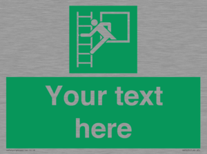 Custom Emergency Escape Ladder Sign